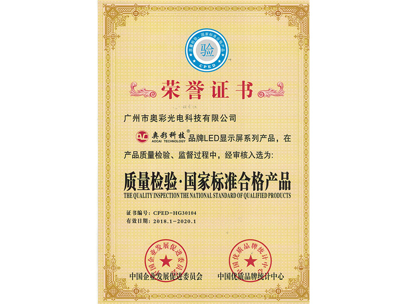 質量檢驗.國(guó)家标準合格産品